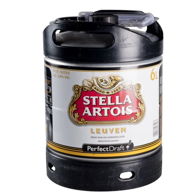 Mini-Fût Bière Stella Artois - Pompe à bière - Bière en fût